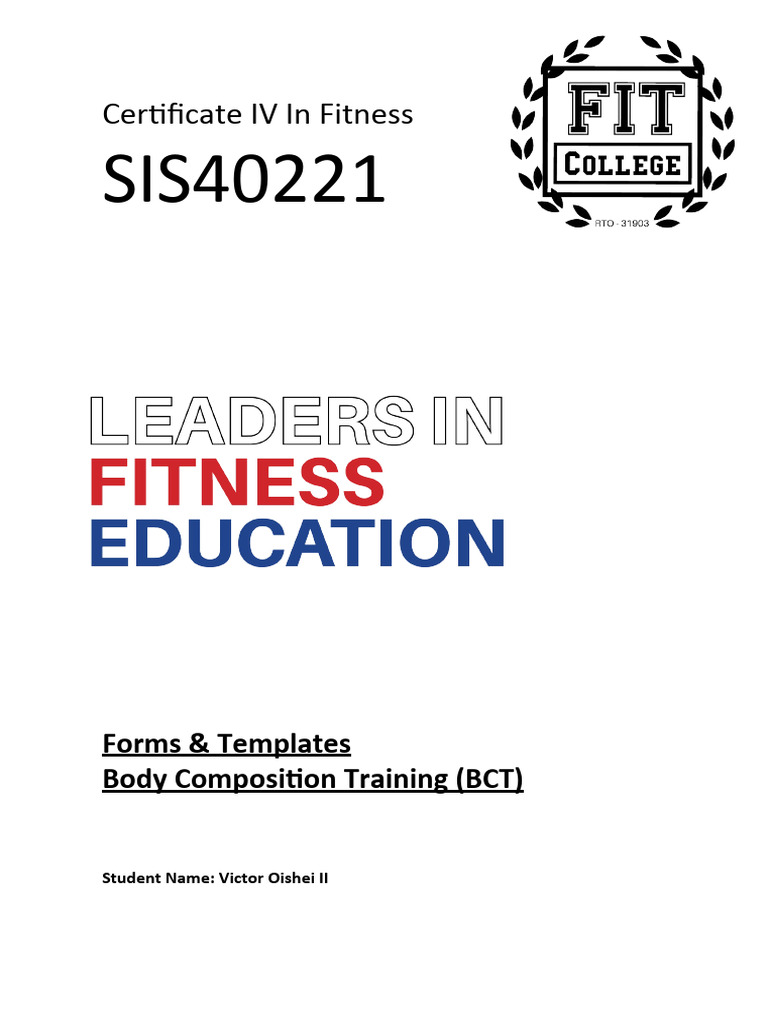 Fitness Consultation Forms and Goals | PDF | Strength Training ...