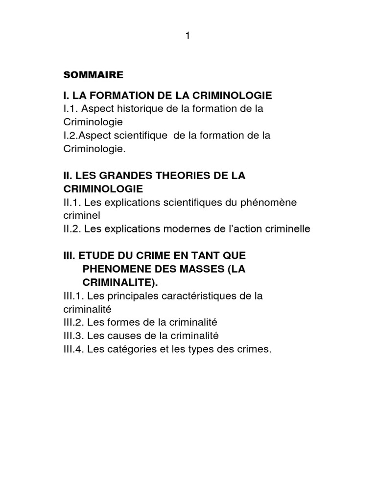 Les Causes et Types de Criminalité | PDF | Criminologie | Crimes