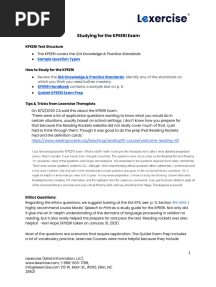 KPEERI Study Guide and Tips