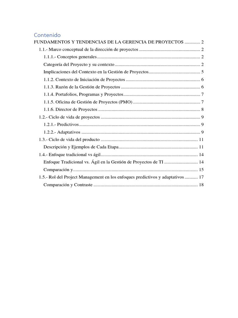 Blque I Fundamentos y Tendencias de La Gerencia de Proyectos | PDF ...
