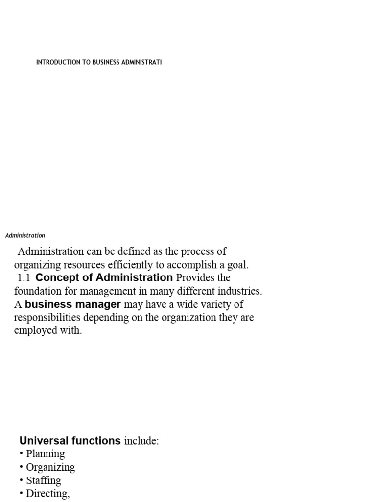 Business Administration | PDF | Business | Goods