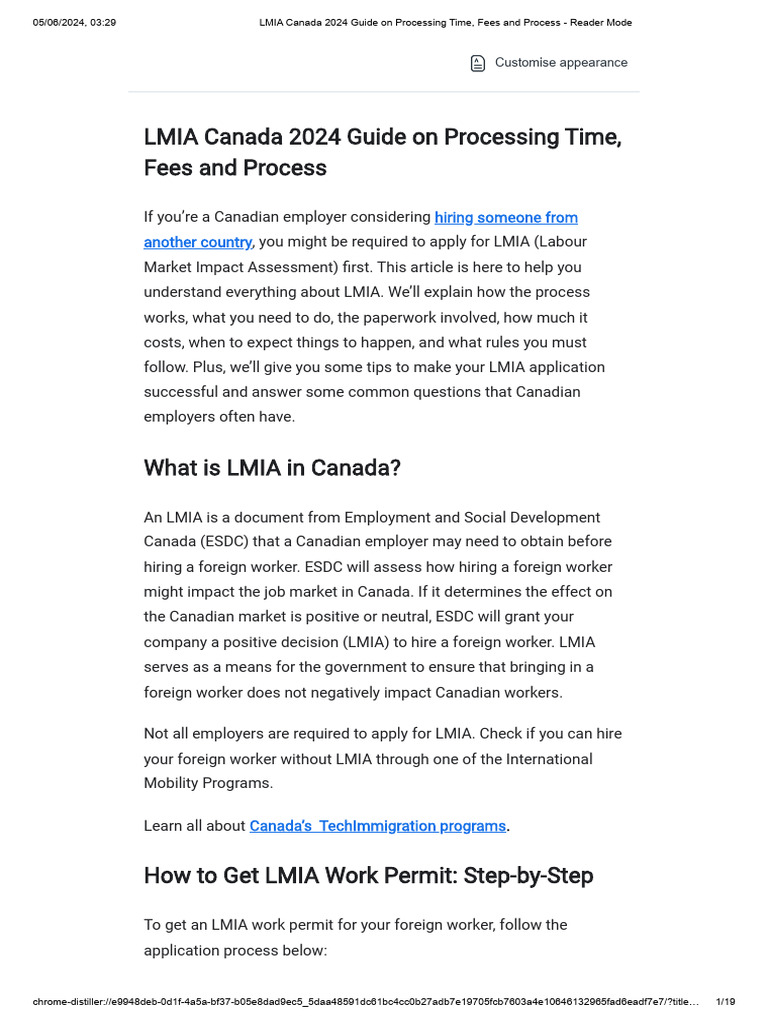 LMIA Canada 2024 Guide On Processing Time, Fees and Process Reader
