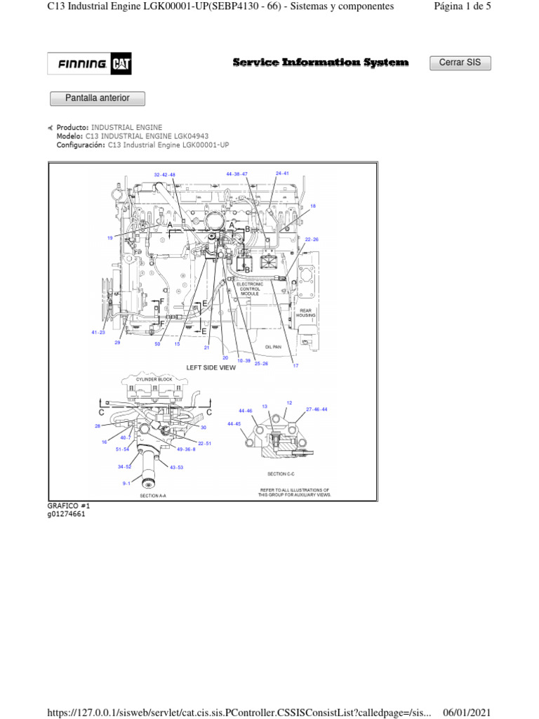 Componentes del Motor Industrial C13 | PDF
