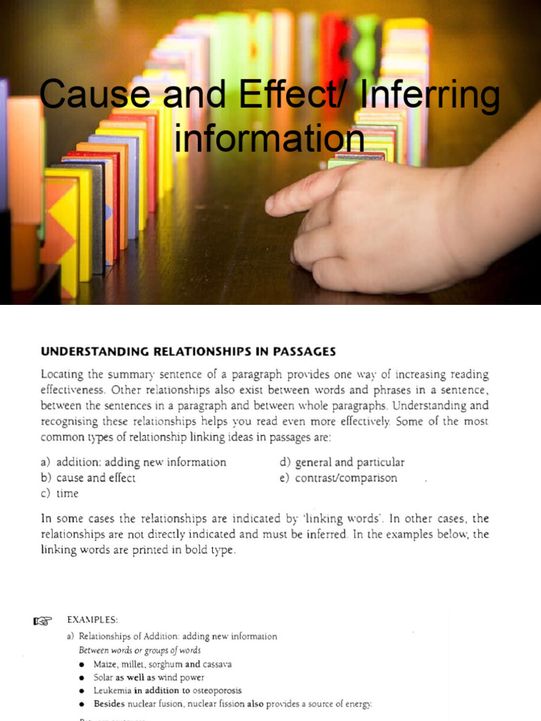 Cause and Effect Inferring Information | PDF