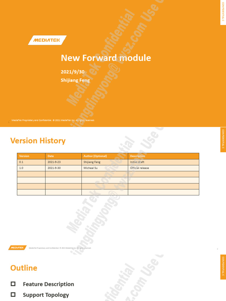 MediaTek Forward Module Overview | PDF | Proprietary Software | Computing