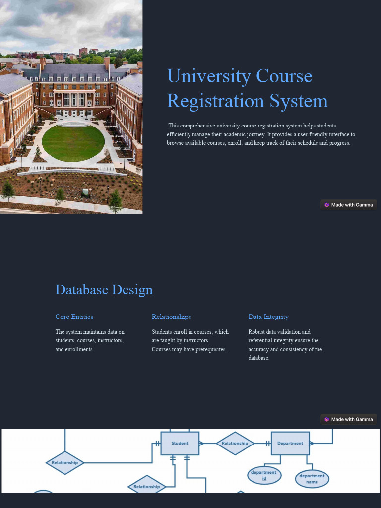 University Course Registration System | PDF | Databases | Database ...