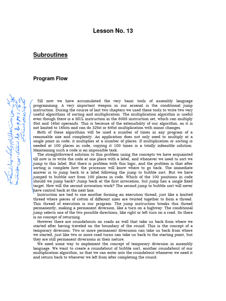 Assembly Subroutines Guide | PDF | Parameter (Computer Programming ...
