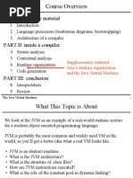 PART I: Overview Material: Supplementary Material: Java's Runtime Organization and The Java Virtual Machine