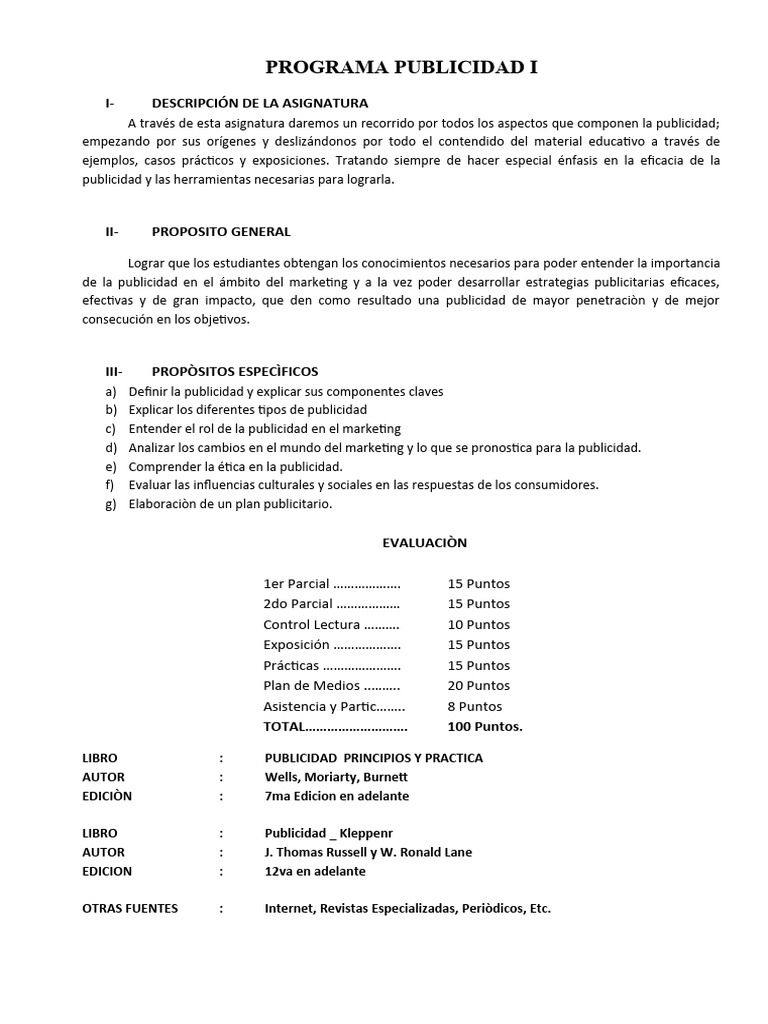 Curso de Publicidad: Estrategias y Eficacia | PDF | Publicidad | Marketing
