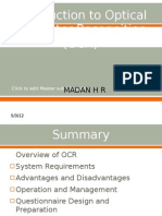Introduction To Optical Character Recognition (OCR) : Madan H R