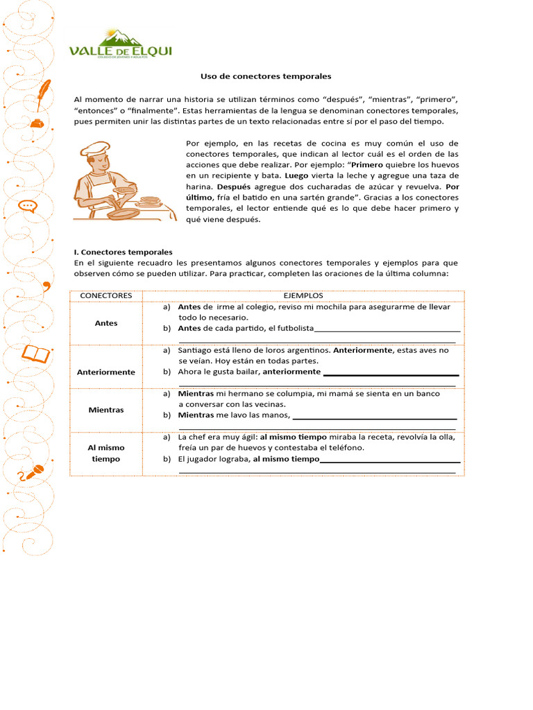 Conectores Temporales en Narraciones | PDF | Cómics
