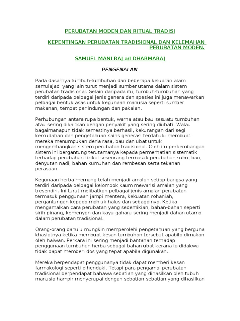 Kebaikan Perubatan Alternatif Mathewrkc