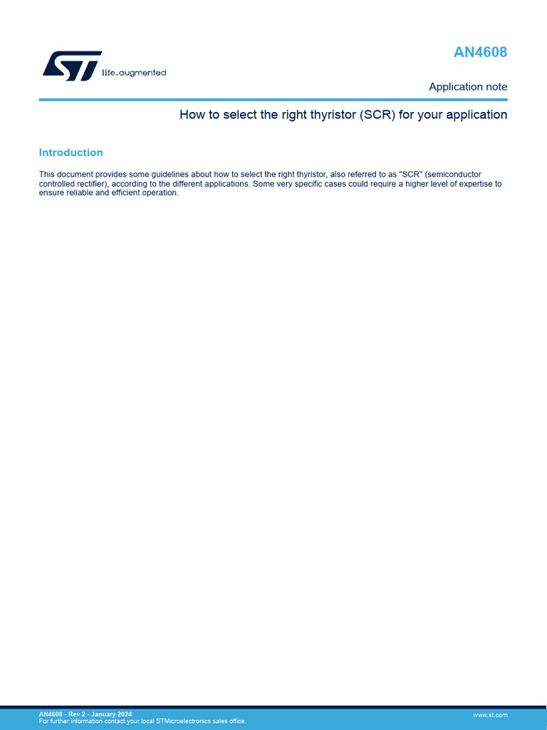 Selecting the Right SCR for Generators | PDF | Rectifier | Electrical ...