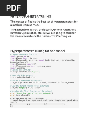 Popular Hyperparameter Tuning Techniques Implementation in Python