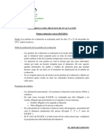 Desarrollo Del Proceso de Evaluación