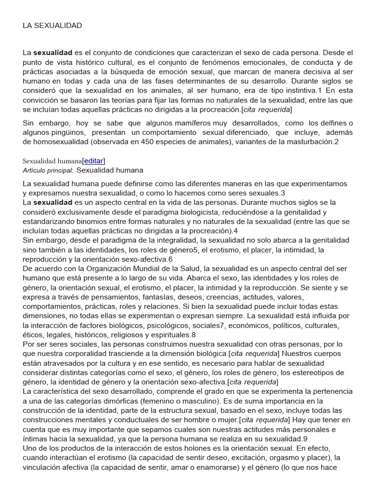Dimensiones de la Sexualidad Humana | PDF | La sexualidad humana ...
