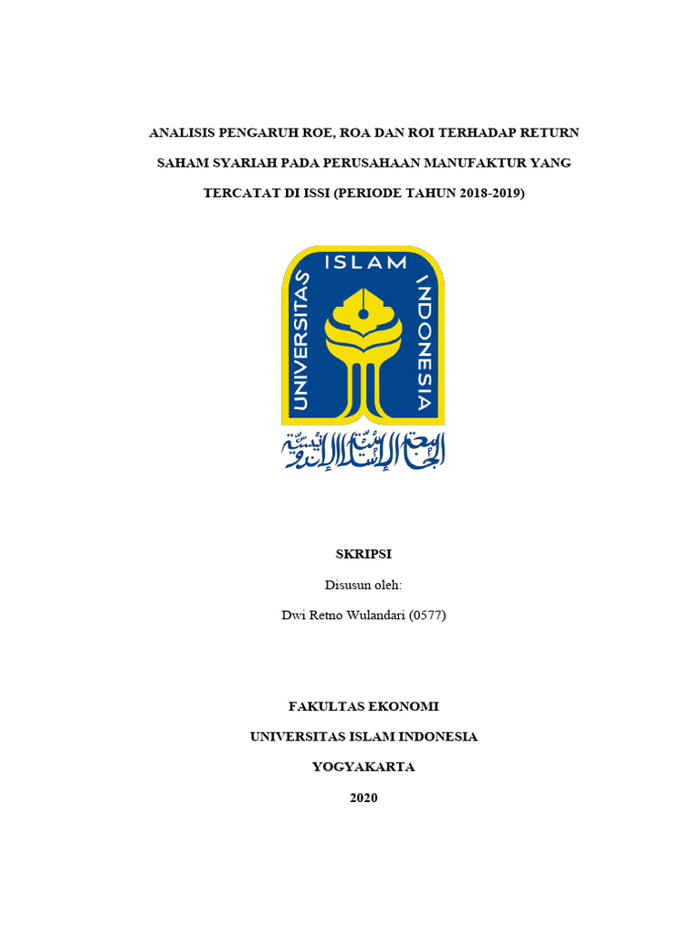 File ROA ROE Dan ROI | PDF