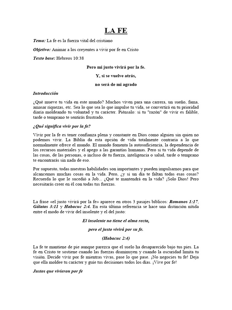 La Fe | PDF | Cristo (título) | Libro de trabajo