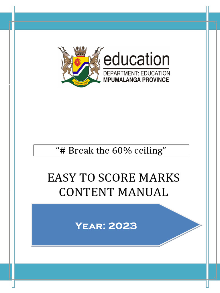 Mpumalanga maths easy 2 score marks content manual pdf quadratic
