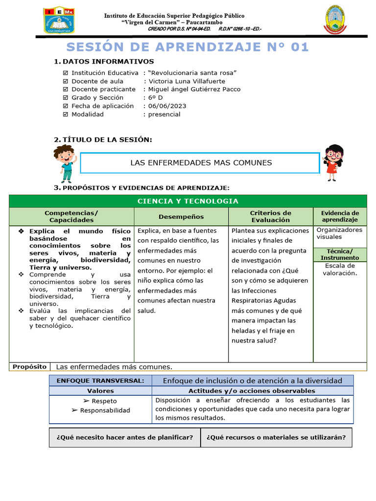Sesion 1 Ciencia y Tecnologia | Descargar gratis PDF | Aprendizaje ...
