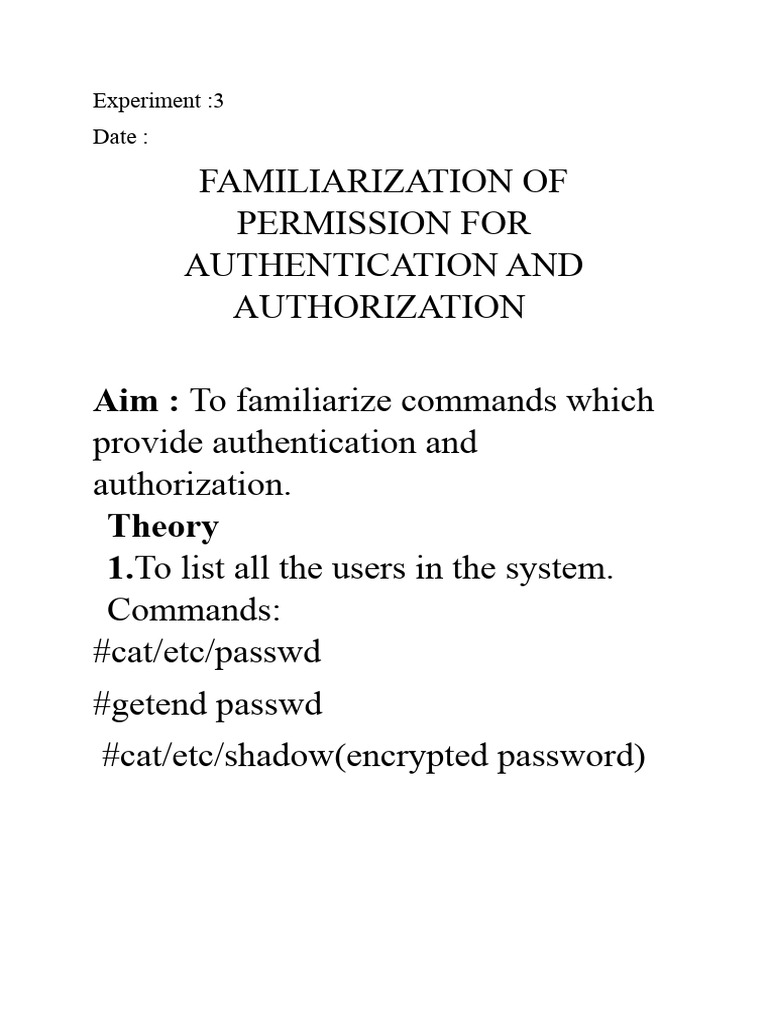 Authentication and Authorization Commands Guide | PDF