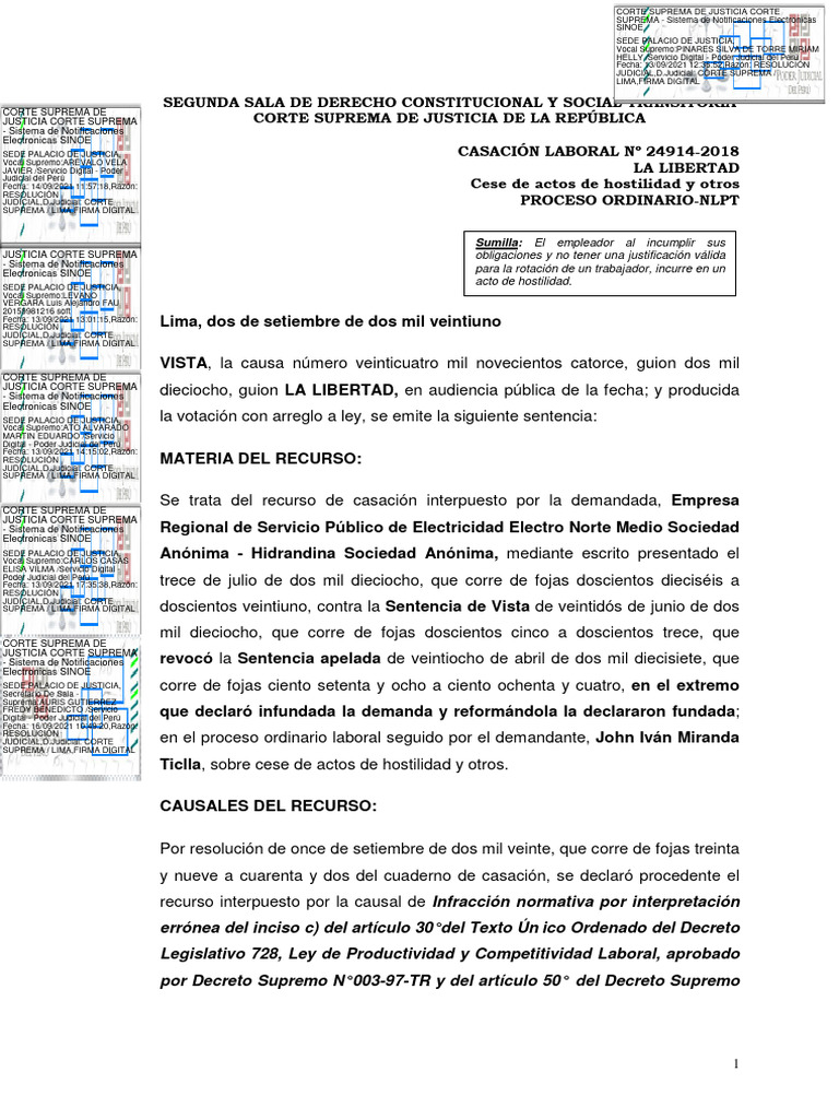 Sentencia Laboral | PDF | Derecho laboral | Gobierno