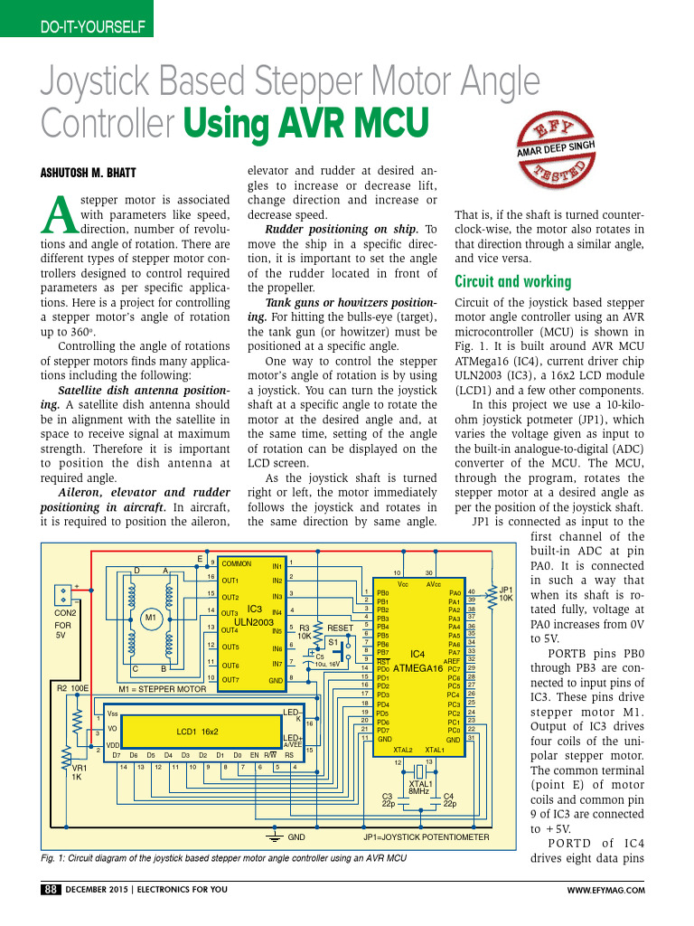 Joystick Stepper Motor Controller | PDF | Rectifier | Electrical Network