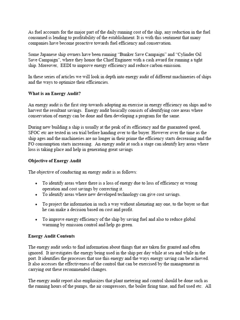 Energy Efficiency Audits for Ships | PDF | Efficient Energy Use | Ships