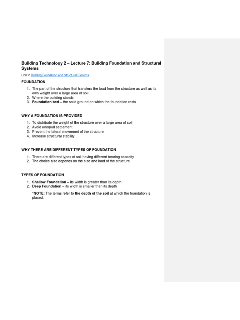 Building Foundations: Types & Functions | PDF | Deep Foundation ...