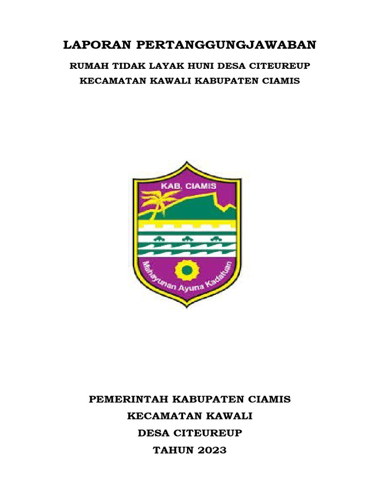 Laporan Rutilahu Desa Citeureup 2023 | PDF