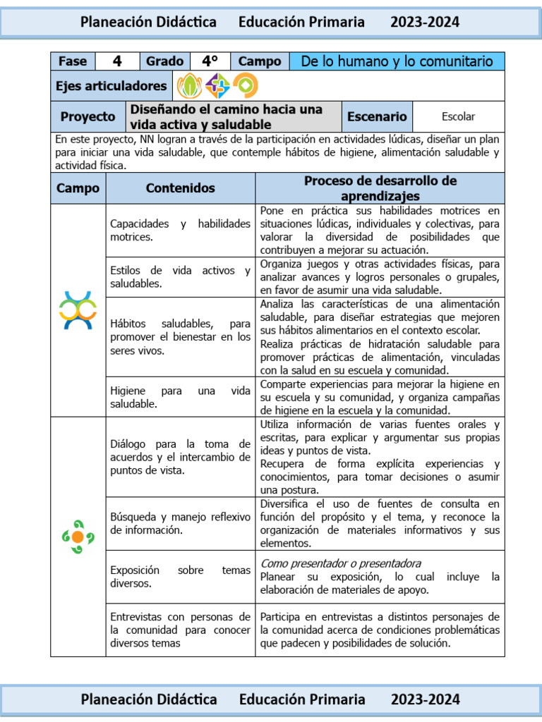 4to Grado Mayo - Educación Física (2023-2024) | PDF | Educación ...