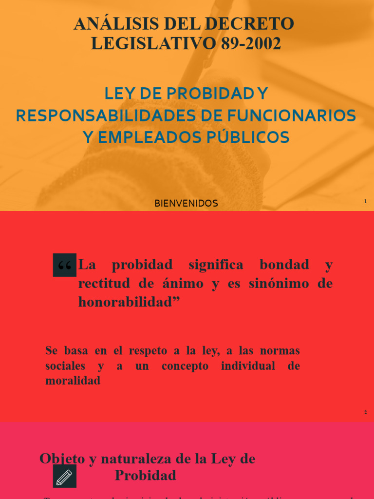 Ley de Probidad y Responsabilidades Públicas | PDF | Estado (política ...