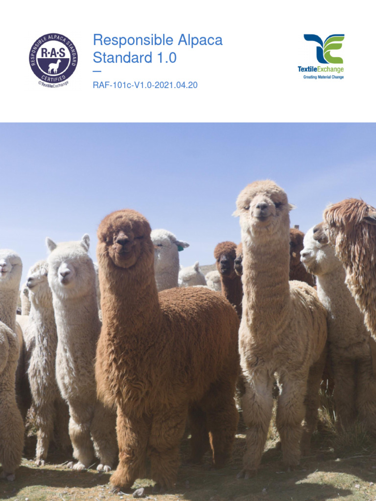RAF 101c V1.0 Responsible Alpaca Standard | PDF | Animal Welfare ...