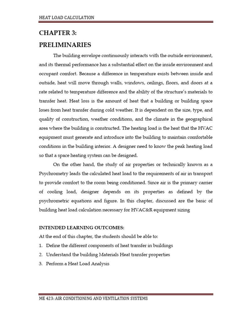 HVAC Heat Load Analysis Guide | PDF | Heat Transfer | Thermal Conduction