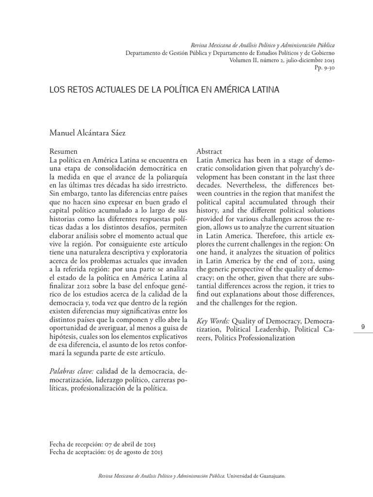 Los Retos Actuales de La Politica en America Latina | PDF | Libertad ...