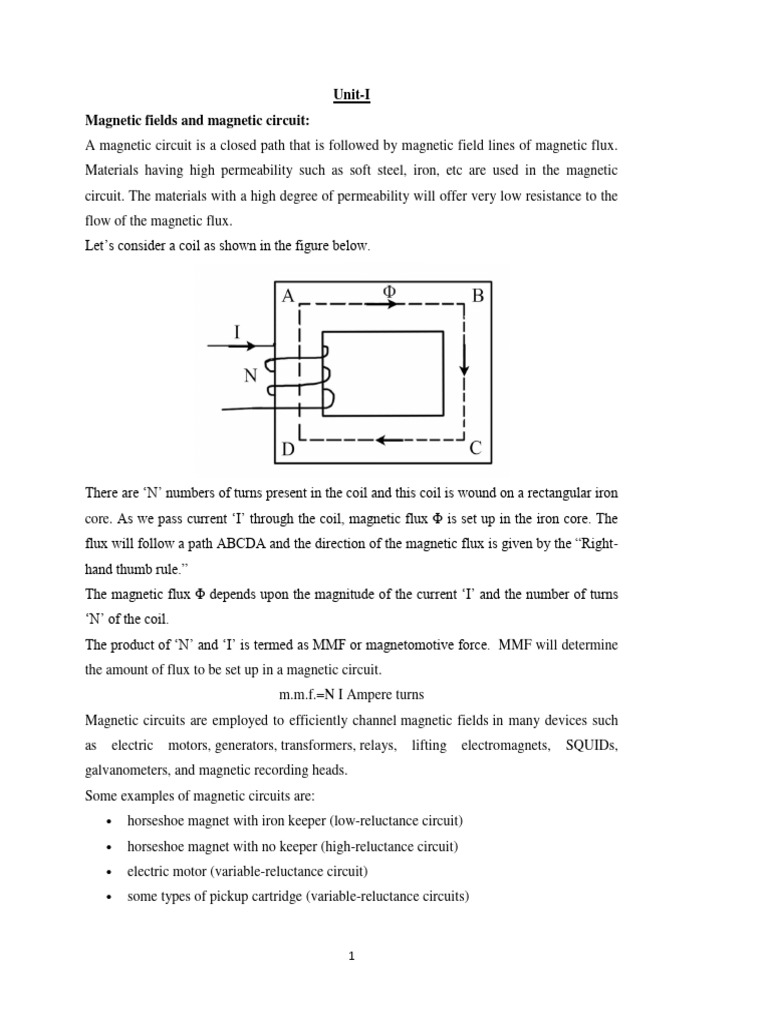 Unit-1-2 machine | Download Free PDF | Inductor | Magnetic Field