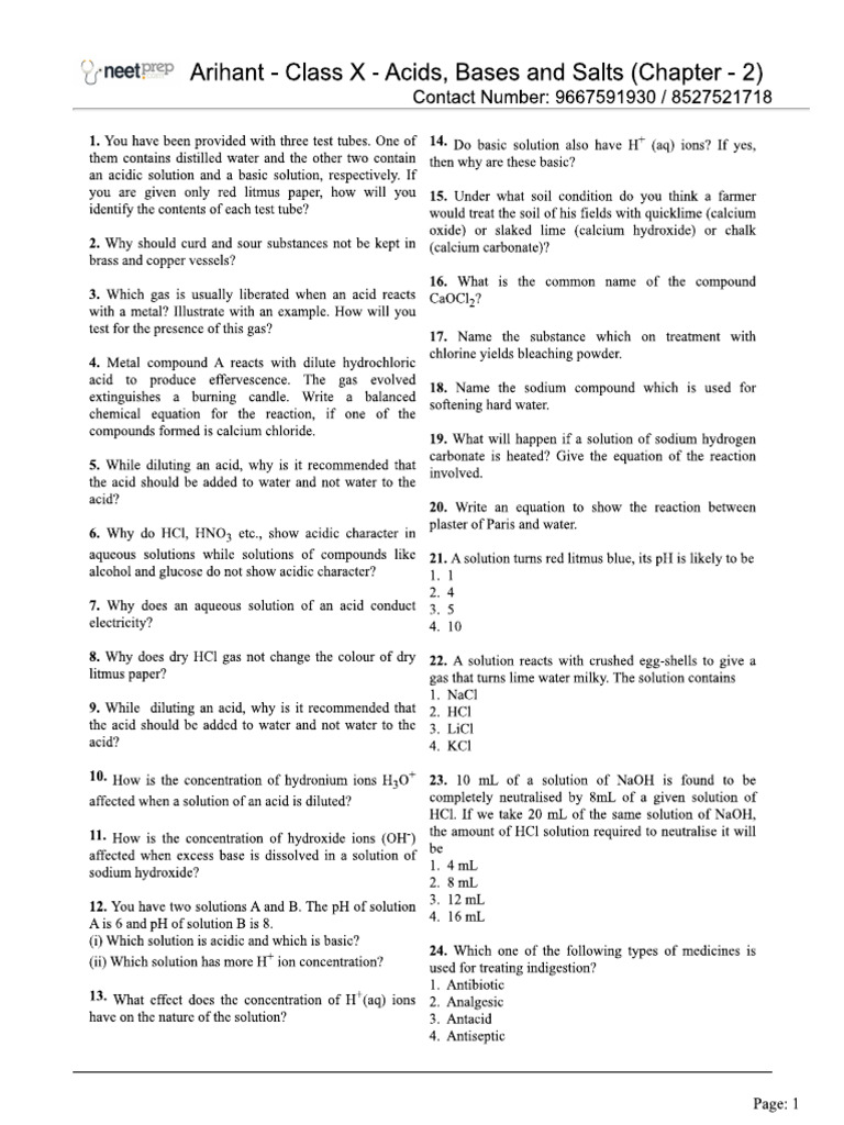 Acids bases and salts pdf