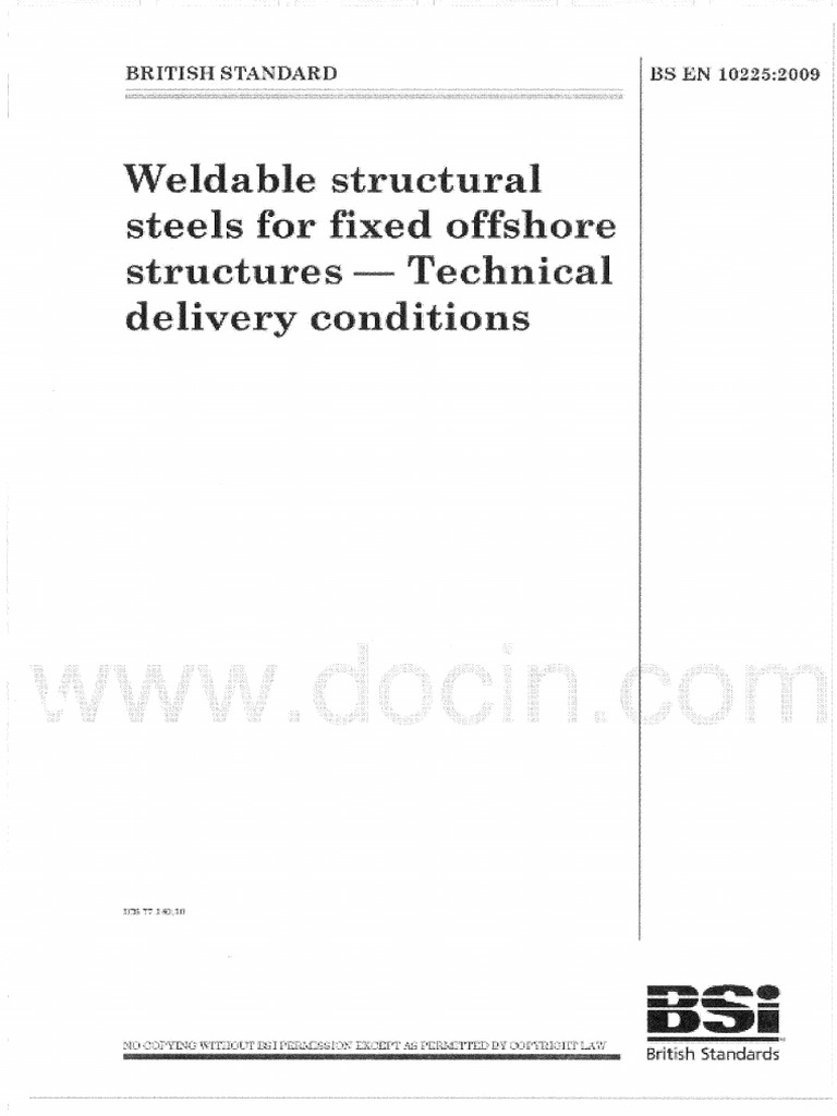 BS en 10225 - 2009 | PDF