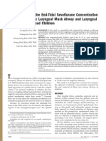 A Comparison of The End-Tidal Sevoflurane Concentration For Removal of The Laryngeal Mask Airway and Laryngeal Tube in Anesthetized Children