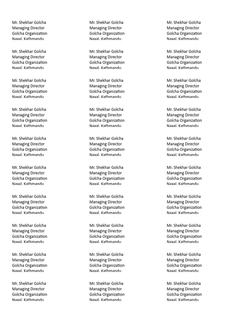 Name Tag | PDF
