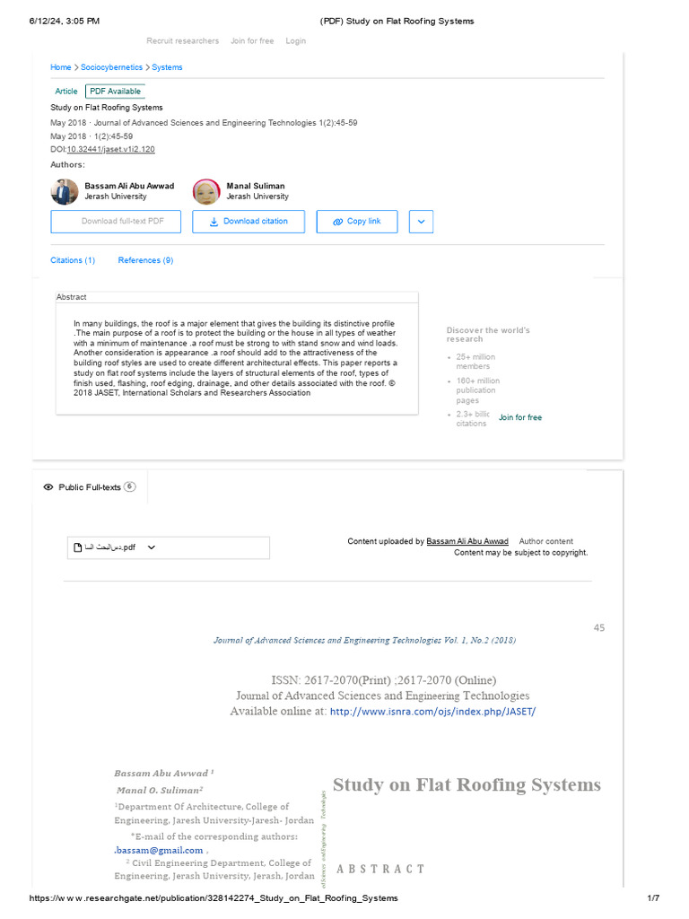 (PDF) Study On Flat Roofing Systems | PDF | Roof