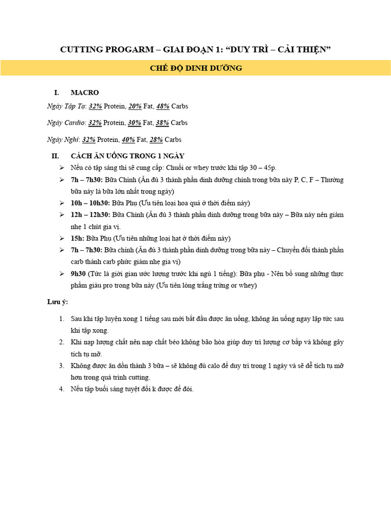 Cutting Progarm Phase 1 | PDF