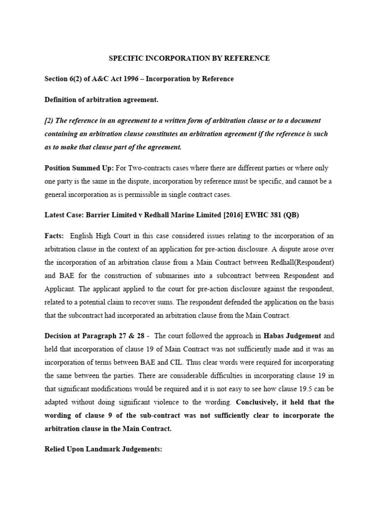 Incorporation by reference download free pdf arbitration