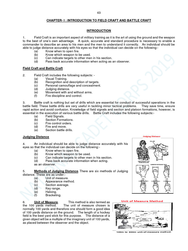 Judging Distance in NCC Training | PDF | Camouflage | Platoon