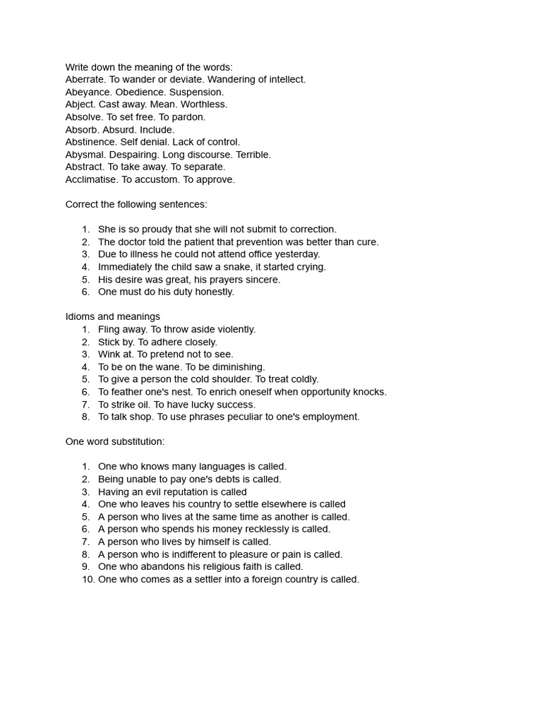 Worksheet 1 For Seniors | PDF