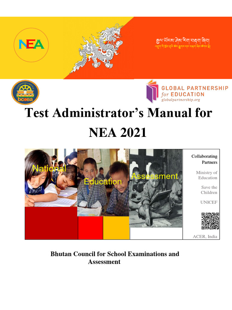 Test Adminstrator's Manual For NEA 2021 (5th Nov 2021) | PDF