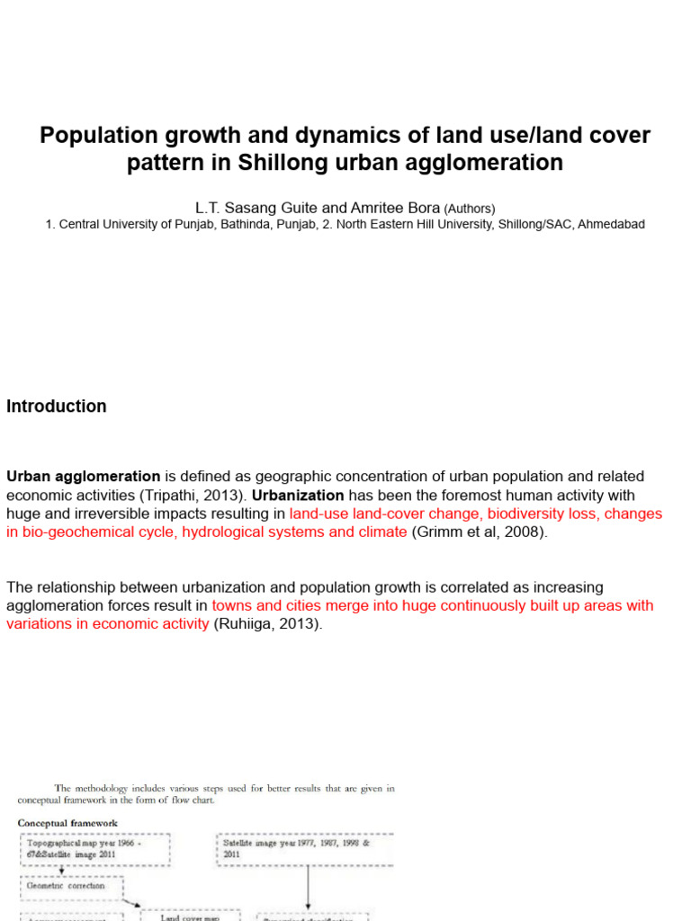 Population Growth and Dynamics of Land Use - Land Cover Pattern in ...