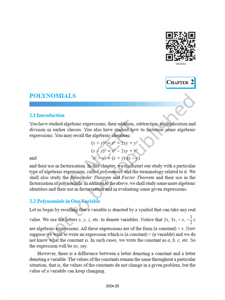 Factorization of Polynomials Explained | PDF | Factorization | Polynomial