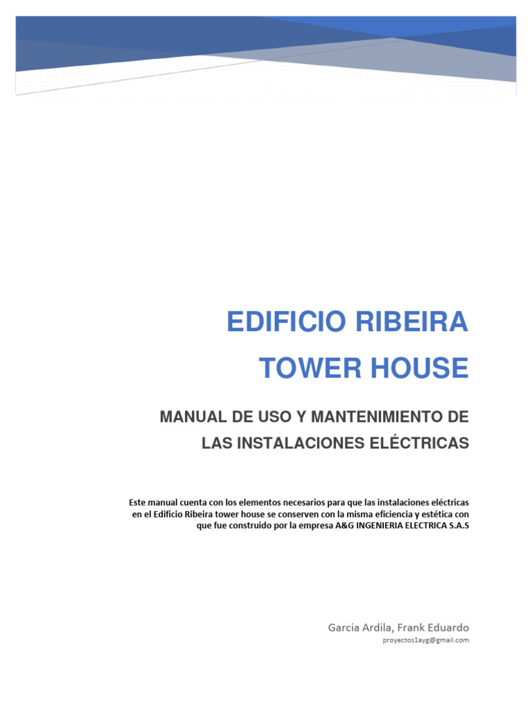 Manual de Uso y Mantenimiento Electrico | PDF | Ingenieria Eléctrica ...