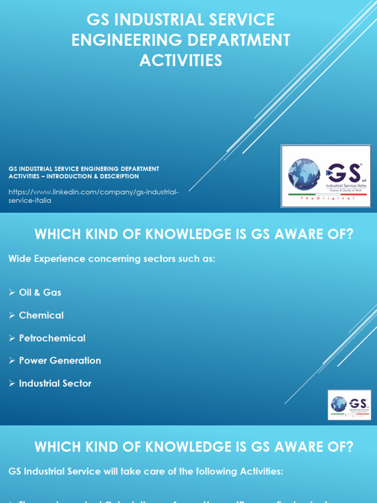 GS Industrial Service Engineering Overview | PDF | Natural Gas ...